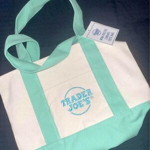 Trader Joe’s MINI Canvas Tote Bag - Mint Green
